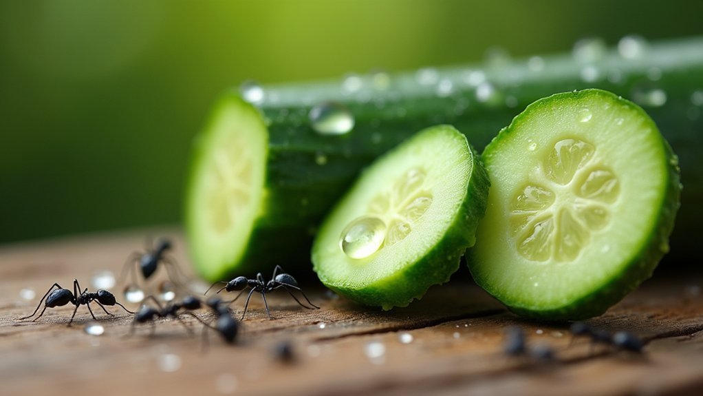 cucumber peels repel ants