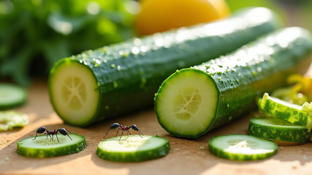 cucumber peels repel ants