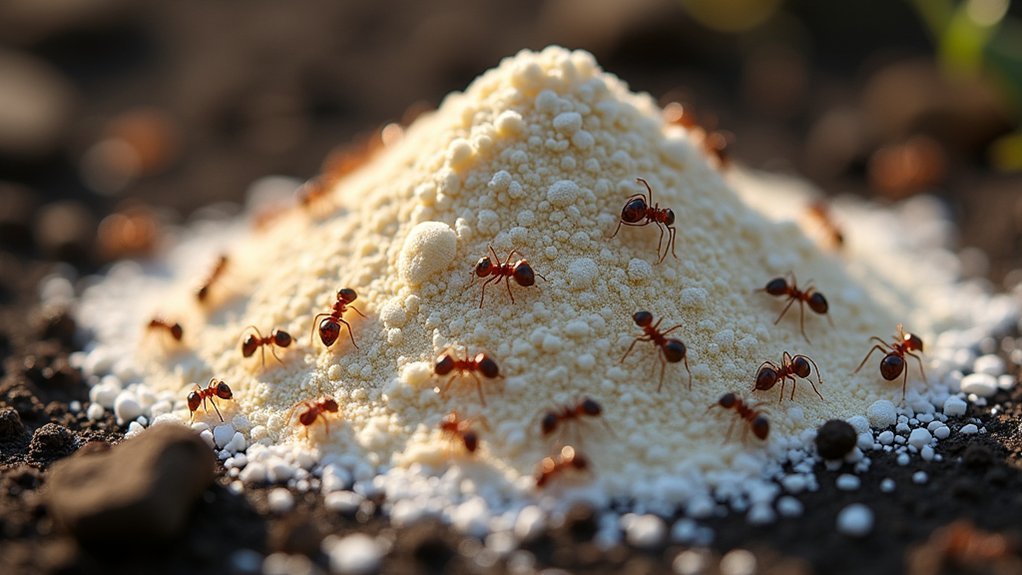 diatomaceous earth dehydrates ants