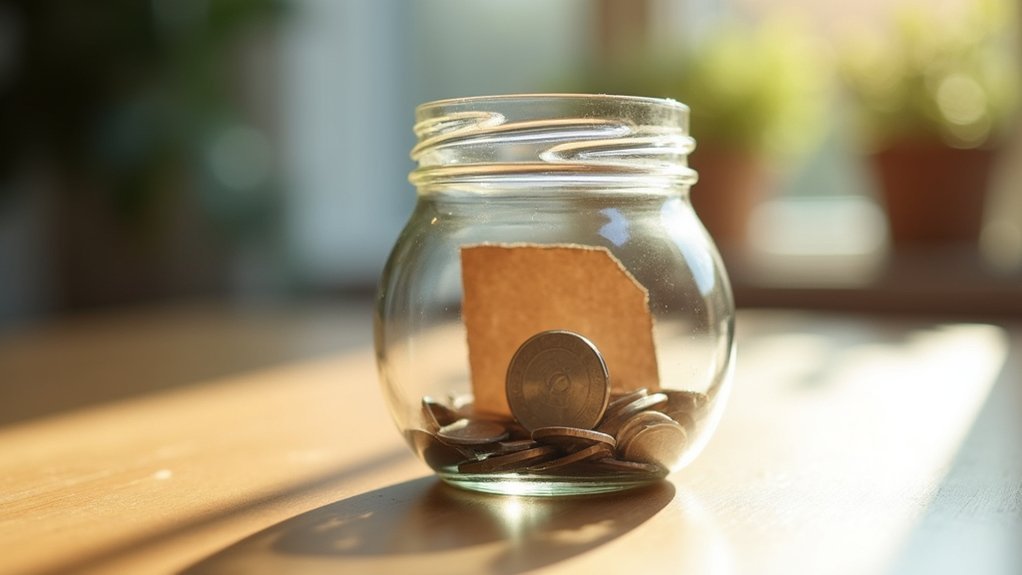 glass and coin trap