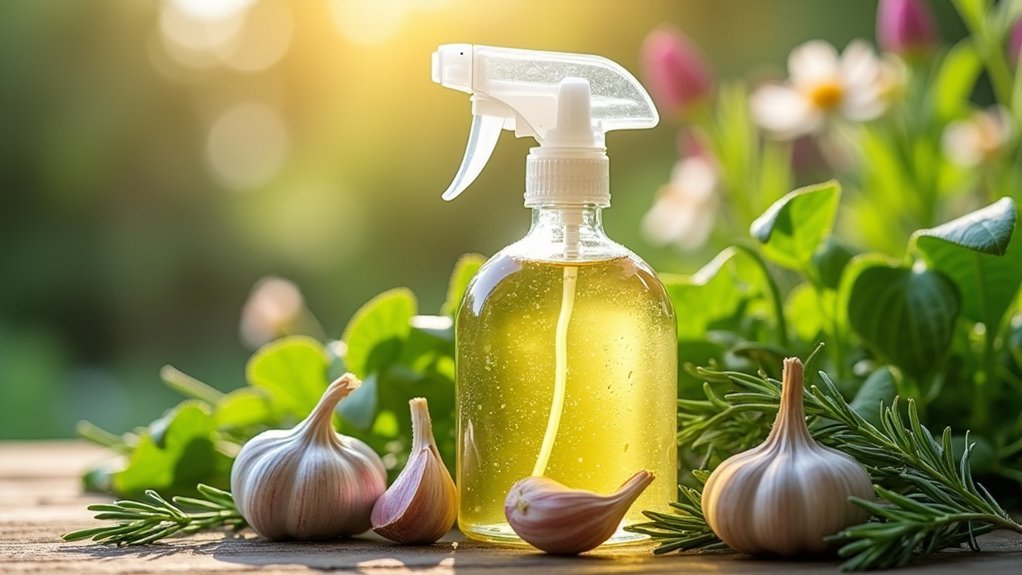 safe garlic spray application