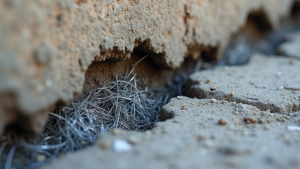seal cracks with steel wool