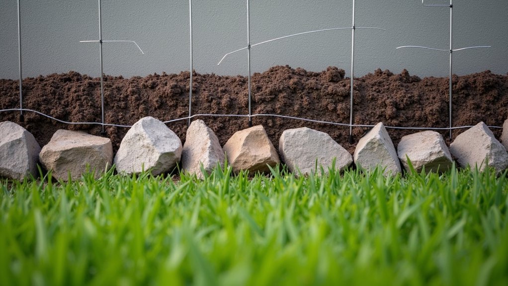 seal gaps use gravel