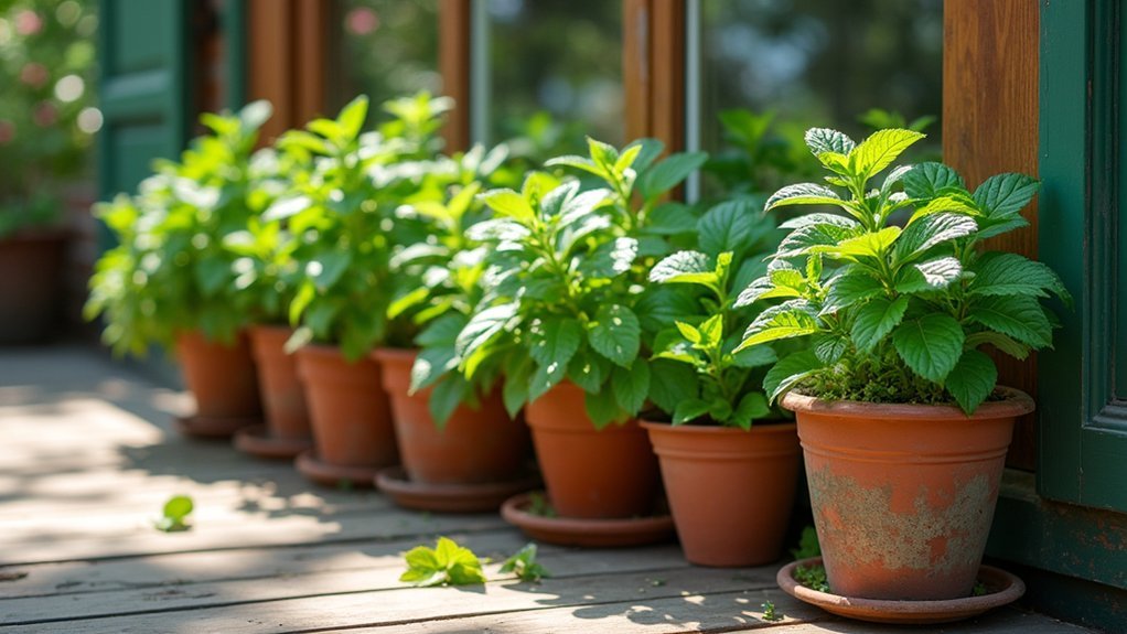 strategic mint plant placement