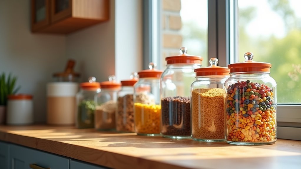 airtight glass storage canisters