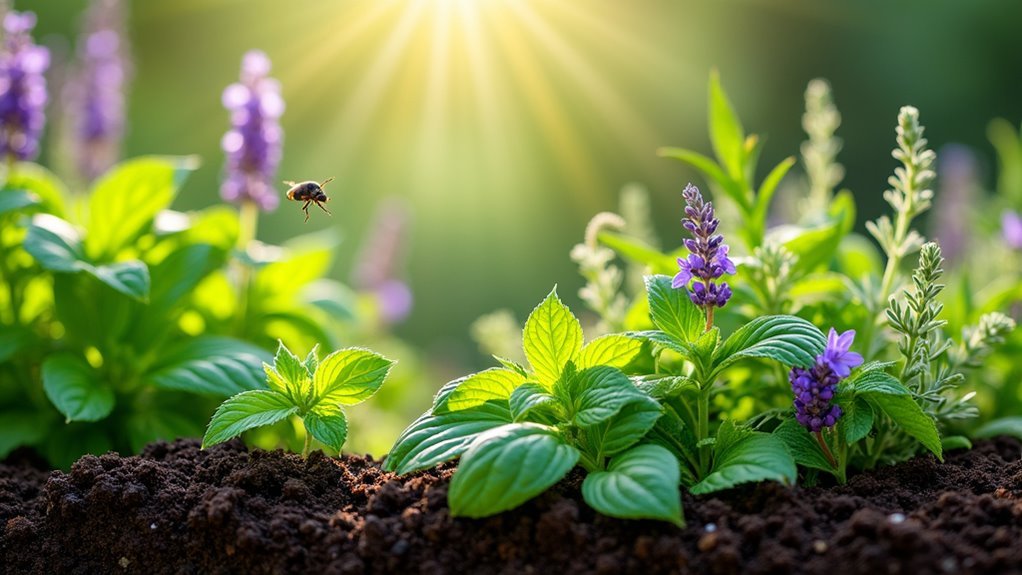 aromatic herbs repel garden pests