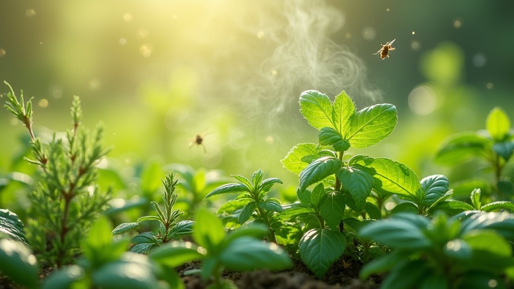 aromatic herbs repel garden pests