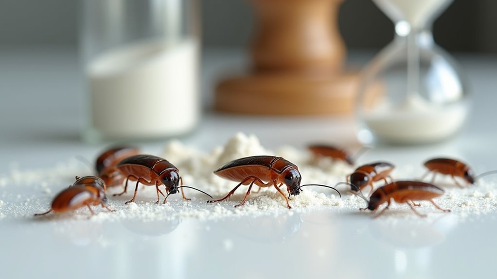 boric acid cockroach extermination timeline