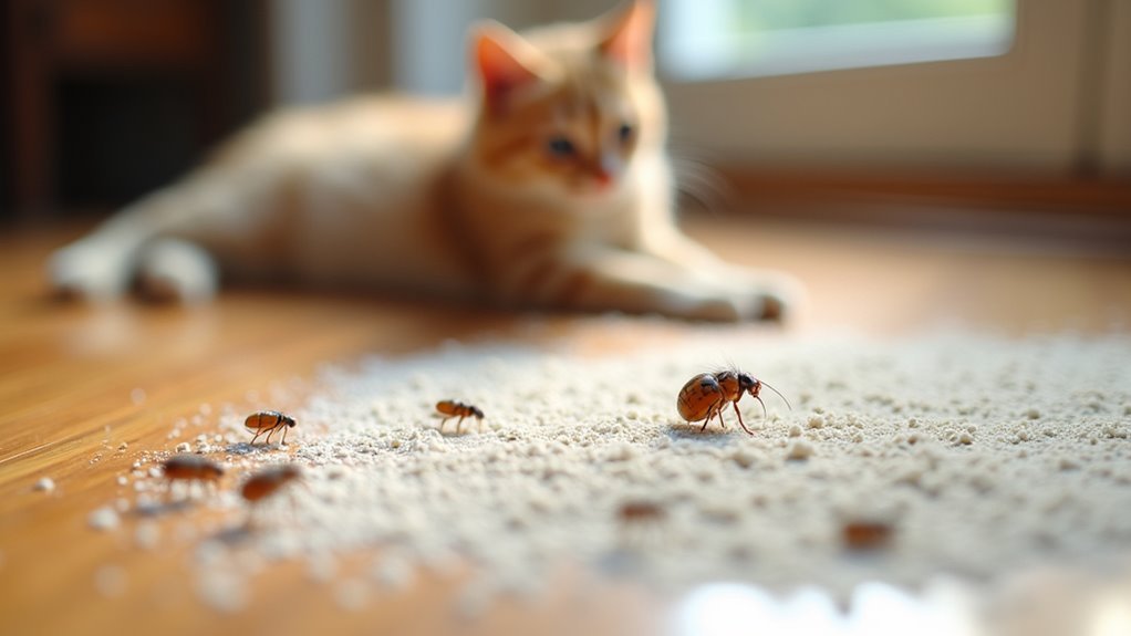 boric acid effectively kills fleas