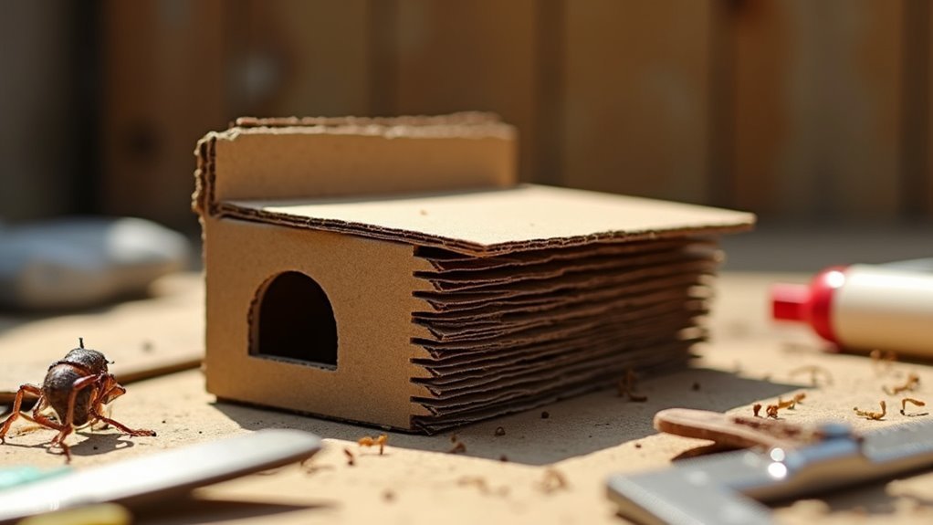 cardboard termite detection traps