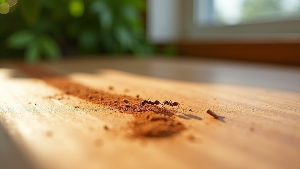 cinnamon barriers disrupt ant trails