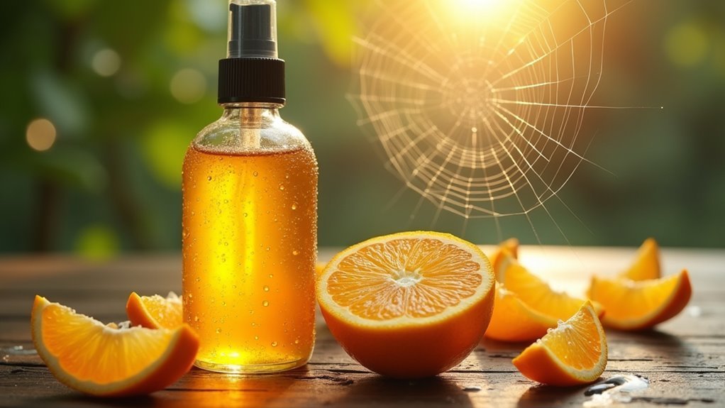 citrus oil spider deterrence