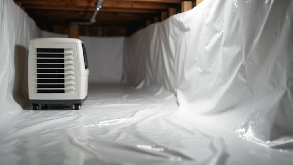 crawlspace moisture barrier installation