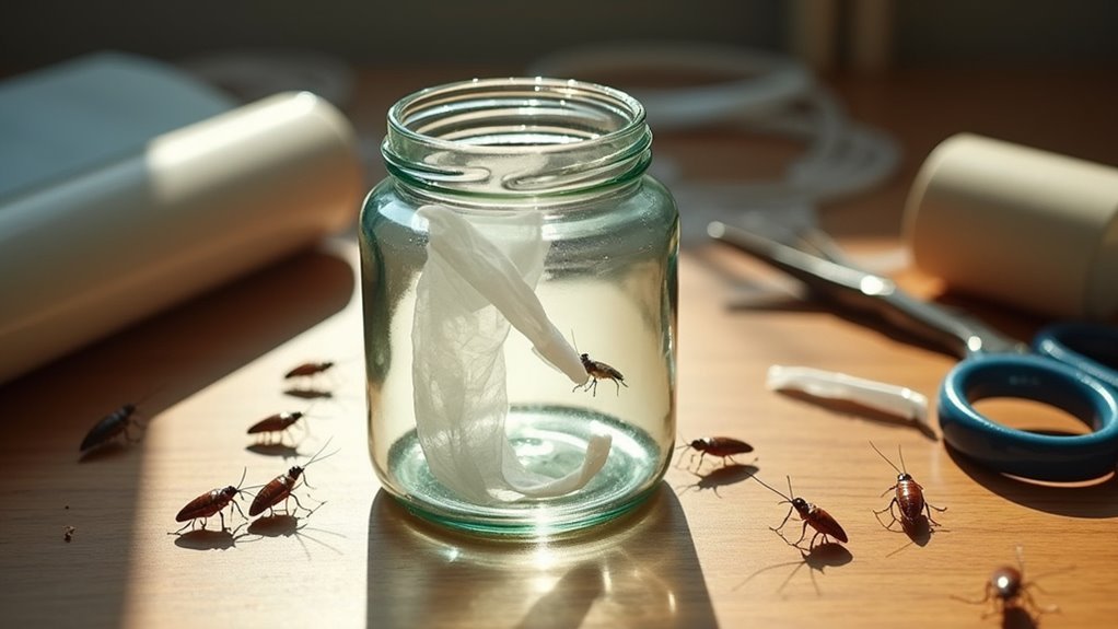 diy cockroach glass trap