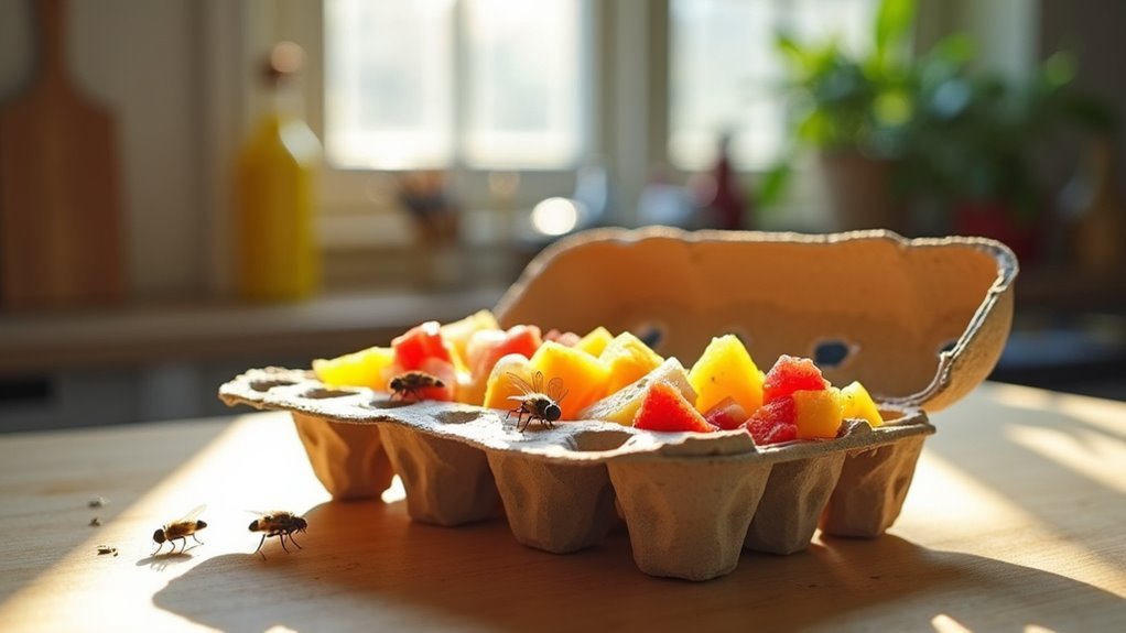 diy egg carton fly trap