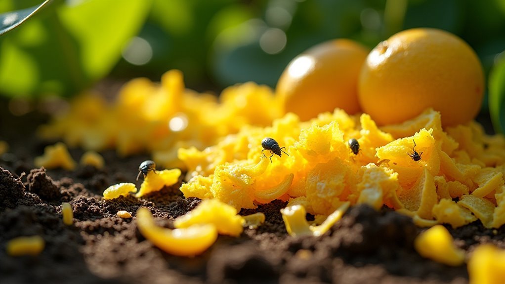 dried lemon peels deter insects
