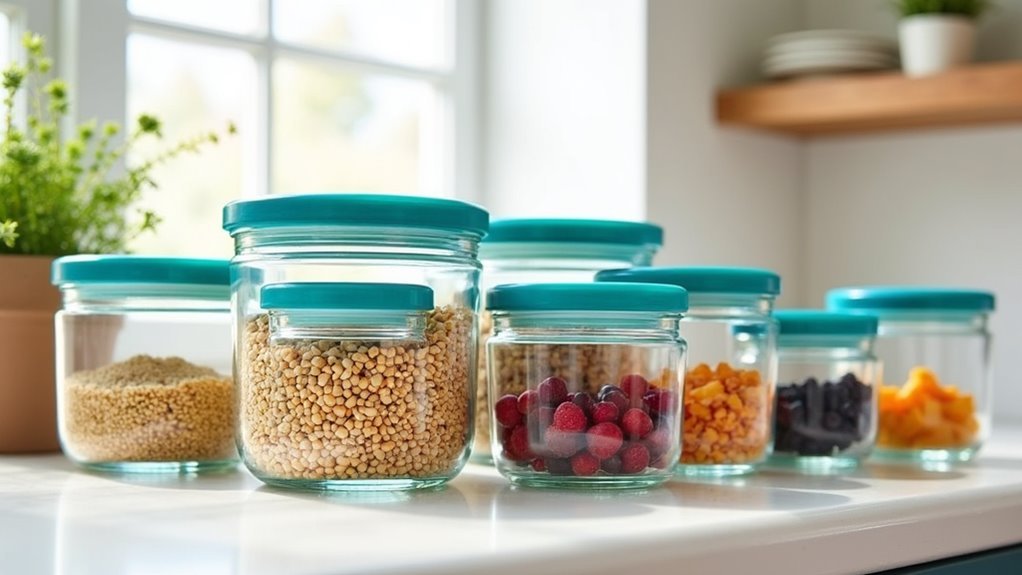 durable airtight glass containers