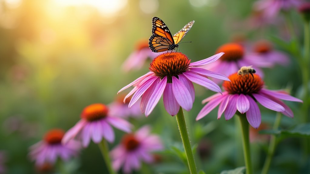 echinacea supports pollinators year round