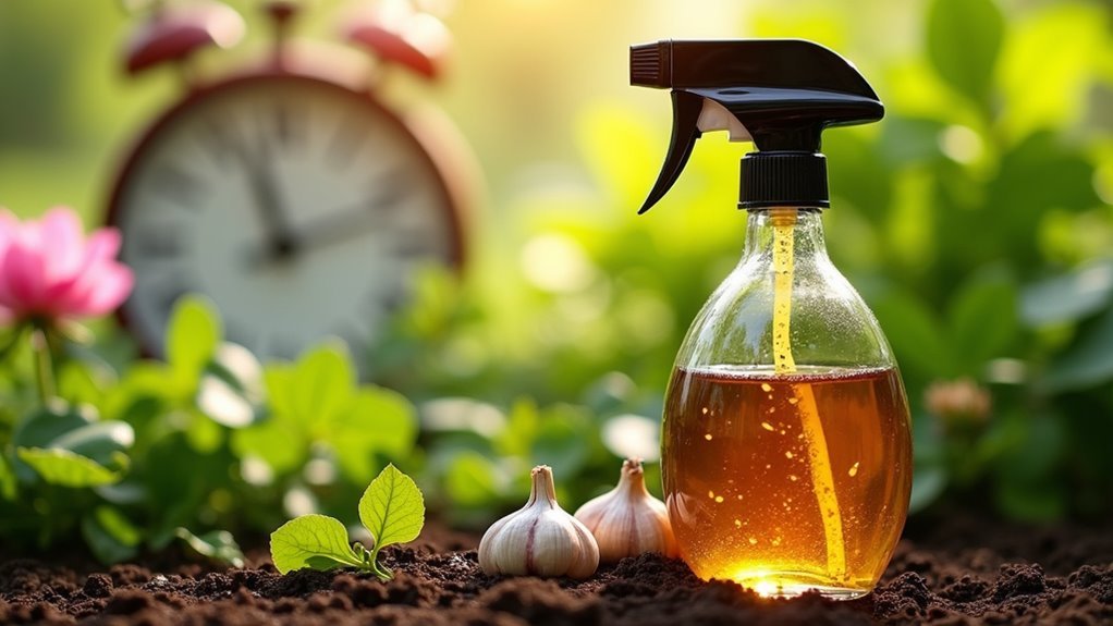 effective garlic spray timing