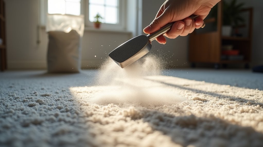 evenly apply diatomaceous earth