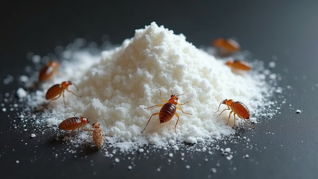 fleas dehydrated by borax