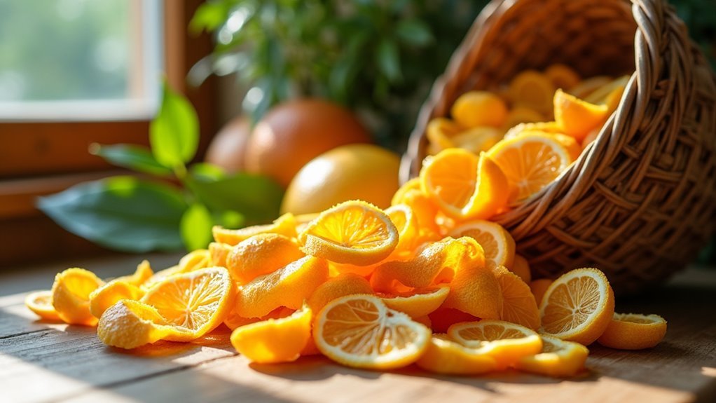 fresh citrus peels preparation