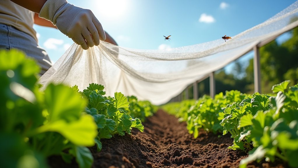 garden netting over pesticides