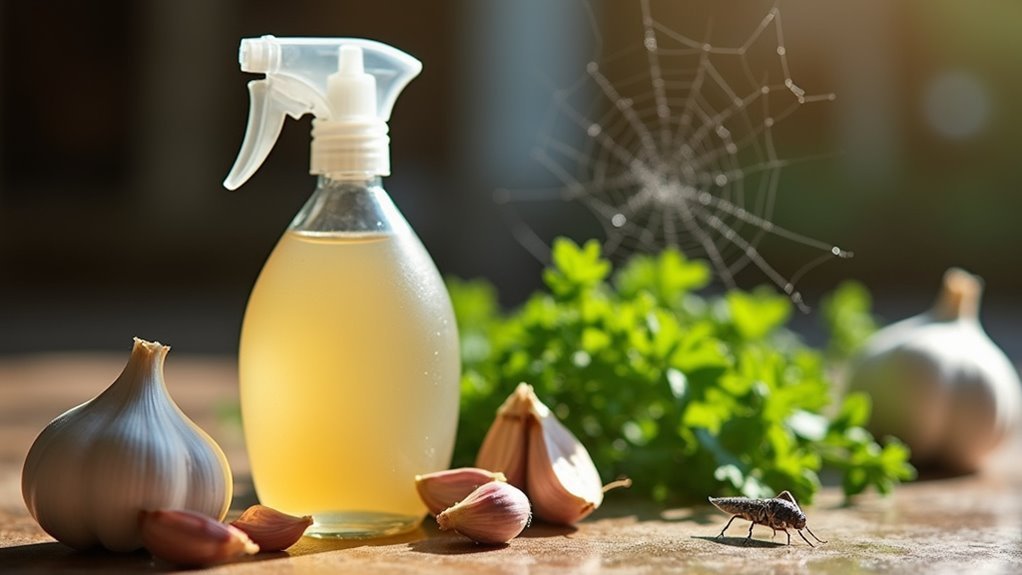 garlic extract spider deterrent
