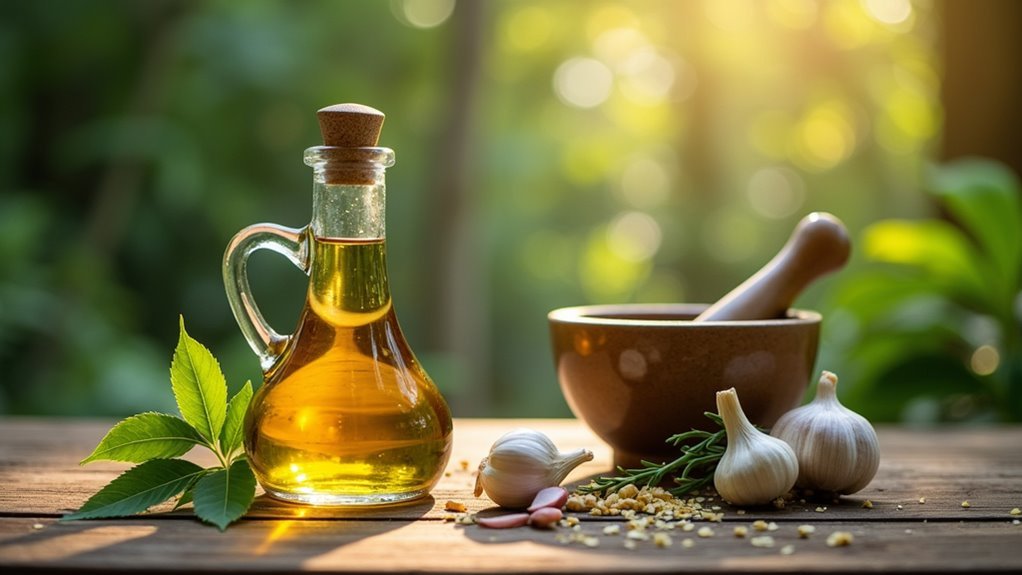 garlic neem pest control solution