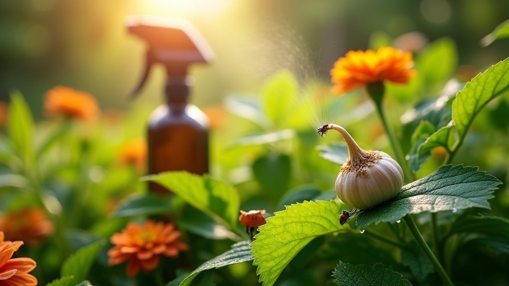 garlic spray repels pests