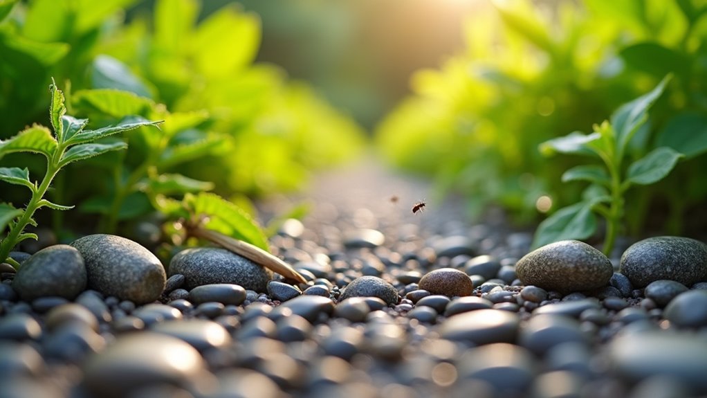 gravel deters garden pests