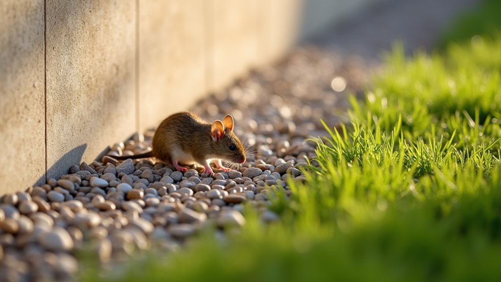 gravel strips deter rodents
