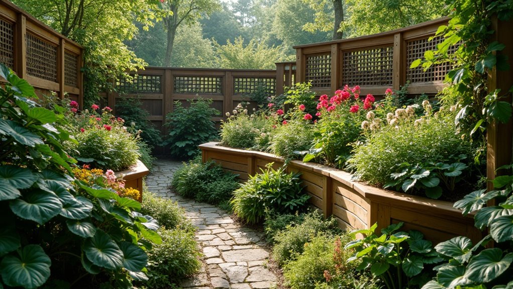 integrated fencing for gardens