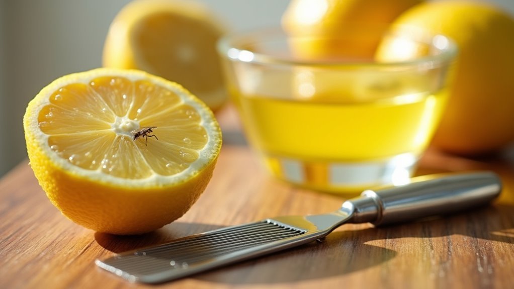 lemon juice flea combing