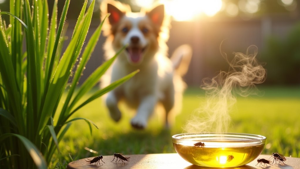 lemongrass oil repels fleas