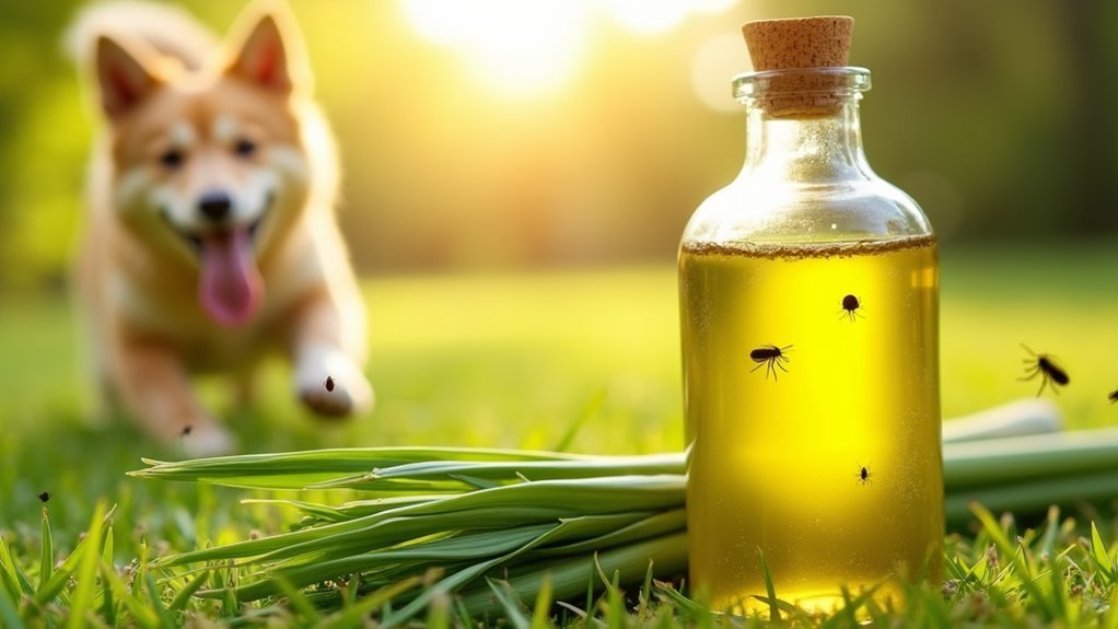 lemongrass oil repels fleas