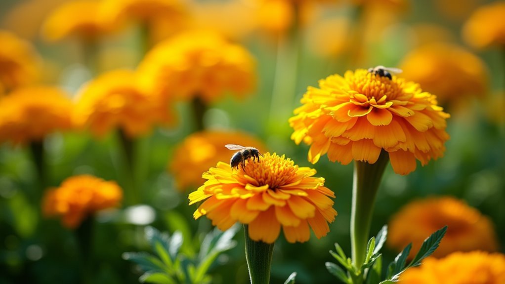 marigolds deter harmful insects