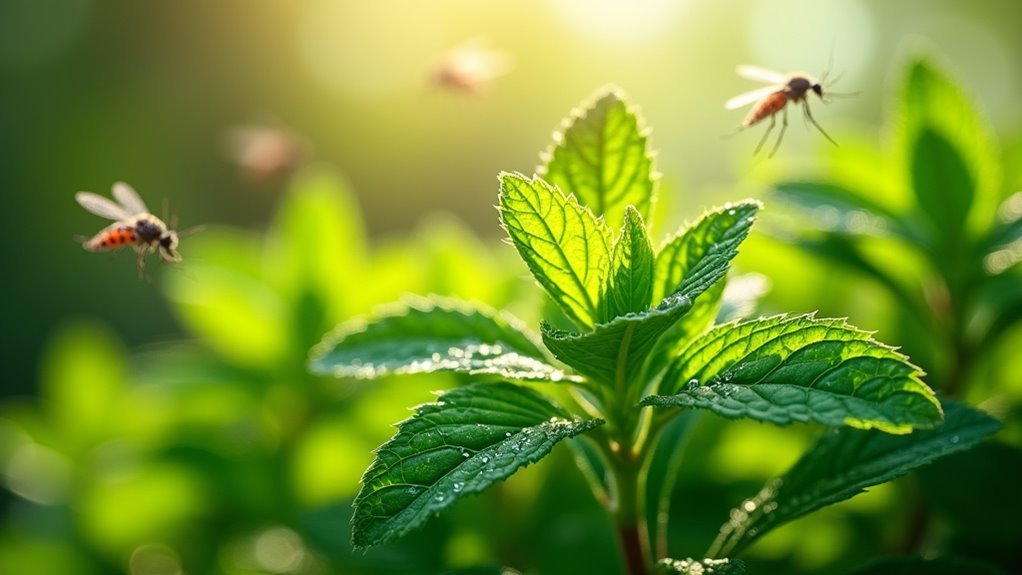 mint repels mosquitoes naturally
