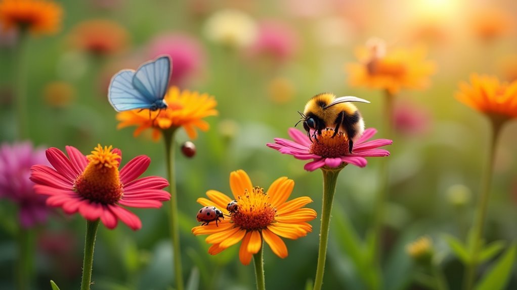 nectar rich flowers attract predators