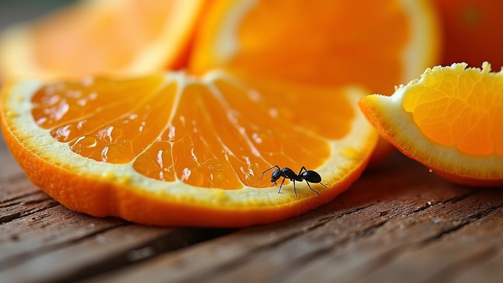 orange peels repel ants