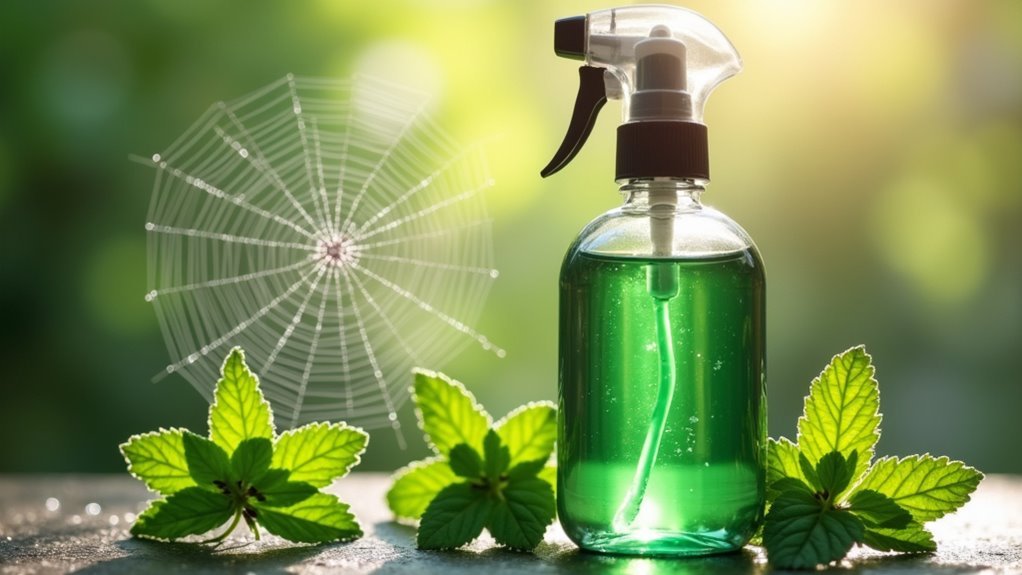 peppermint spray repels spiders