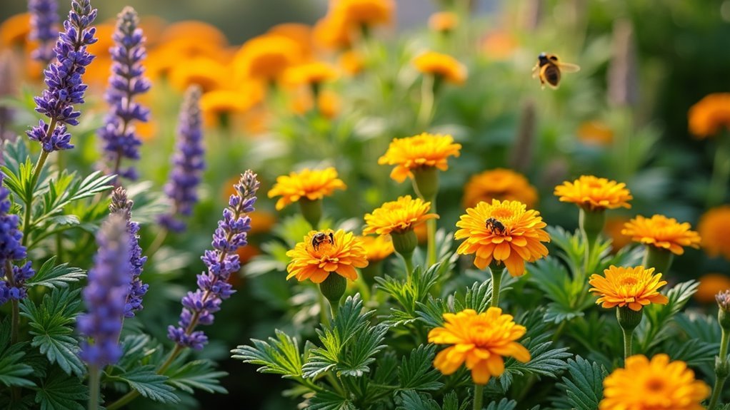 pest repelling bee friendly plants