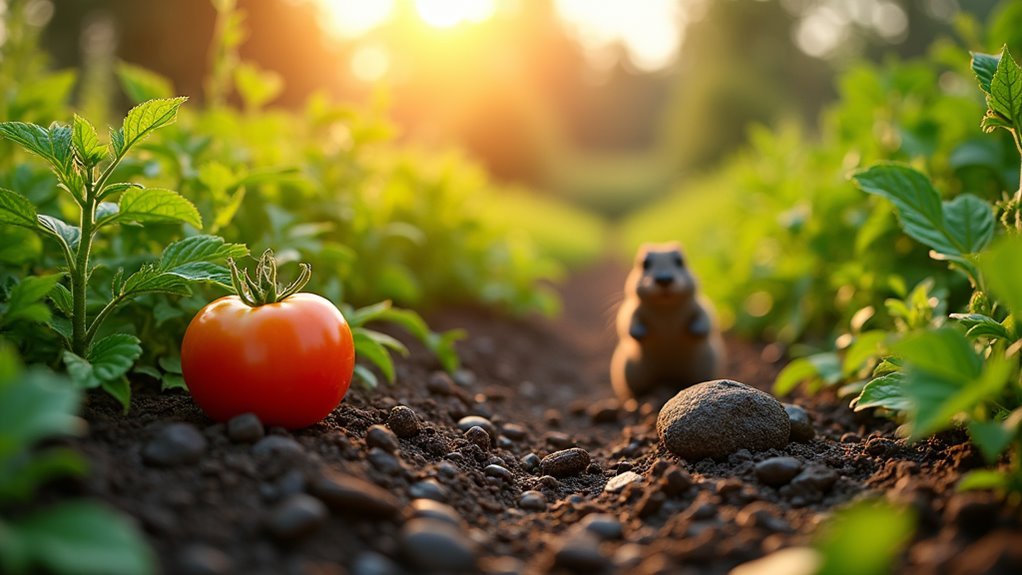 rodent damage to gardens