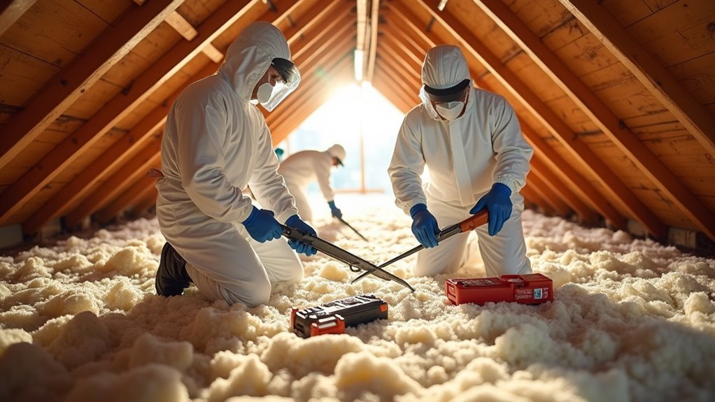 rodent waste insulation removal