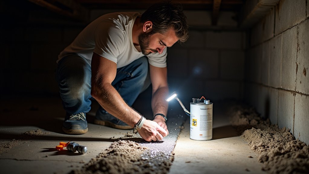 seal cracks with steel wool