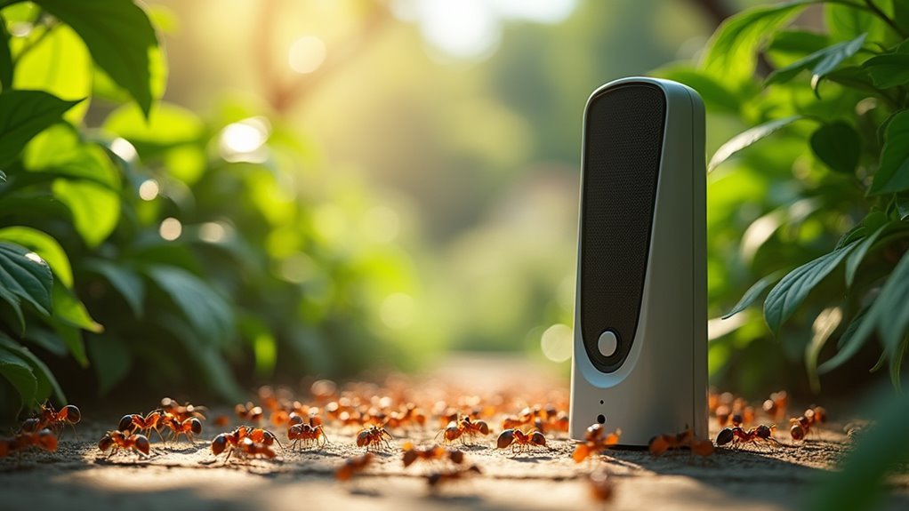 ultrasonic repellers disrupt ant communication