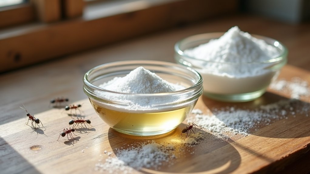 vinegar and baking soda barrier