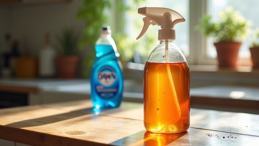 vinegar and soap spider deterrent